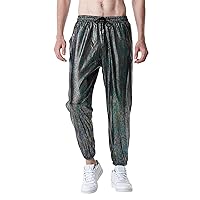 Mens Sweatpants Lounge Cotton Pajama Yoga Pants Male Casual Snake Skin Print Pants Drawstring Pocket Leggings