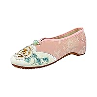Women Flats Floral Embroidered Shoes Mary Jane Shoes Ballet Loafers Flats Slip On Shoes