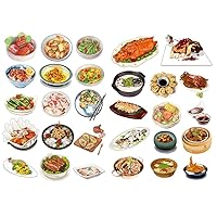 Seasonstorm Chinese Dinner Food Menu Aesthetic Diary Travel Journal Paper Stickers Scrapbooking Stationery School Office Art Supplies (PK521)