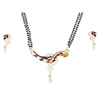 Ethnic Fashion Gold Tone Indian Mangalsutra Set Partywear Jewelry