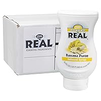 BANANA REÀL, Banana Puree Infused Syrup, 16.9 FL OZ Squeezable Bottle (Pack of 1)