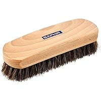 Saphir Natural Horsehair Brush - Shoe Polish Brush for Cleaning, Polishing & Buffing Leather Shoes - 7