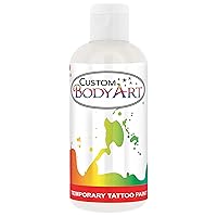 8-Ounce White Temporary Airbrush Tattoo Body Art Paint Alcohol Based