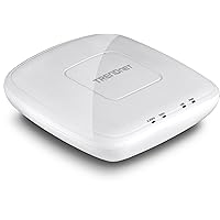 TRENDnet AC1750 Dual Band PoE Access Point, TEW-825DAP, 1300Mbps WiFi AC+450 Mbps WiFi N, WDS Bridge, WDS Station, Repeater Modes, Band Steering, WiFi Traffic Shaping, Up to 8 SSIDs-16 Total, IPv6