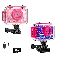 GKTZ Kids Waterproof Camera Pool Toys for Kids Age 4 5 6 7 8 10