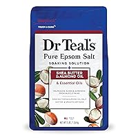 Dr Teal's Salt Soak with Pure Epsom Salt, Shea Butter & Almond, 3 lbs
