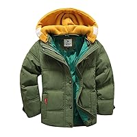 4t Boys Winter Jacket Girls Winter Warm Long Sleeve Jacket Outerwear Coats Removable Hooded Boys Dress Coat Size