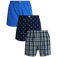 U.S. Polo Assn. Men's Underwear – Woven Boxers with Functional Fly (3 Pack)