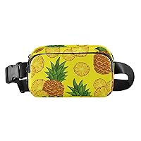 Juicy Pineapple Tropical Fanny Packs for Women Men Belt Bag with Adjustable Strap Fashion Waist Packs Crossbody Bag Waist Pouch Sling Bag for Travel Workout