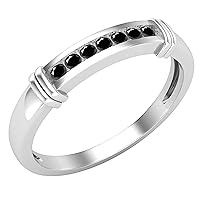 Dazzlingrock Collection 0.10 Carat (ctw) Round Gemstone Mens Fashion Wedding Band 1/10 CT, Available in Various Gemstones in 10K/14K/18K Gold & 925 Sterling Silver