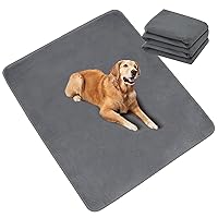 FONESO Washable Pee Pads for Dogs, Reusable Puppy Pads with Fast Absorbent, Non-Slip Pet Training Mat Playpen for Puppy/Senior Dog Whelping Incontinence Housebreaking (35.5x71 inch (Pack of 2))