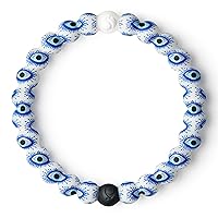 Lokai Silicone Beaded Bracelet for Women & Men, Evil Eye Silicone Collection - Silicone Jewelry Fashion Bracelet Slides-On for Comfortable Fit