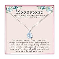 Moonstone Necklace, Inspirational Gifts for Women, Self Care Gifts for Women - New Beginnings Gifts for Graduation, Retirement, Miscarriage Mothers, Divorce, Girl, Best Friend, Her