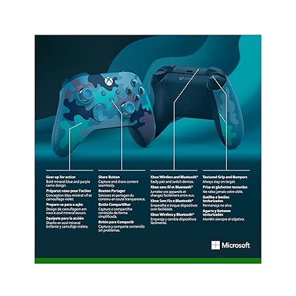 Xbox Wireless Controller Mineral Camo Special Edition - Wireless & Bluetooth Connectivity - New Hybrid D-Pad - New Share Button - Featuring Textured Grip - Easily Pair & Switch Between Devices