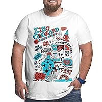 Man's T Shirt King Gizzard and Lizard Wizard Big Size Short Sleeve Tops Fashion Large Size Tee White
