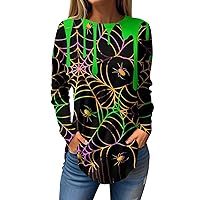 Women Vintage Crew Neck Tops Long Sleeve Comfy Shirts Fall Cute Graphic Sweatshirts Teen Girl Daily Work Tops