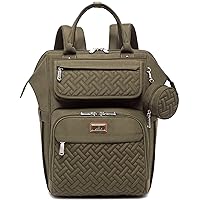 BabbleRoo Diaper Bag, Army Green, Laptop Backpack, Unisex