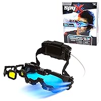 / Night Mission Goggles - Spy Kids Goggles Toy + LED Light Beams + Flip Out Scope. Adjustable Spy Lens/Glasses/Eyewear Toy Gadget for Junior Secret Agent Role Play in The Dark