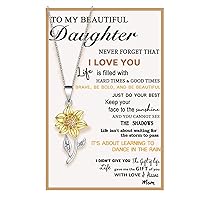 Tarsus Sunflower Necklace, Sunflower Gifts Ideas for Daughter Niece Bestfriend Women Teenage Teen Girls Jewelry