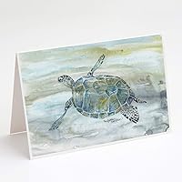 Caroline's Treasures SC2006GCA7P Sea Turtle Watercolor Greeting Cards and Envelopes Pack of 8 Blank Cards with Envelopes Whimsical A7 Size 5x7 Blank Note Cards