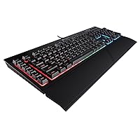 Corsair K55 RGB Gaming Keyboard - Quiet & Satisfying LED Backlit Keys - Media Controls - Wrist Rest Included - Onboard Macro Recording (Renewed)