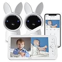ARENTI Video Baby Monitor, Audio Monitor with Two 2K Ultra HD WiFi Cameras,5