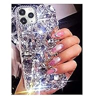 Bonitec for iPhone 11 Pro Max Case 3D Glitter Sparkle Bling Case for Women Luxury Shiny Crystal Rhinestone Diamond Bumper Clear Gems Protective Case Cover