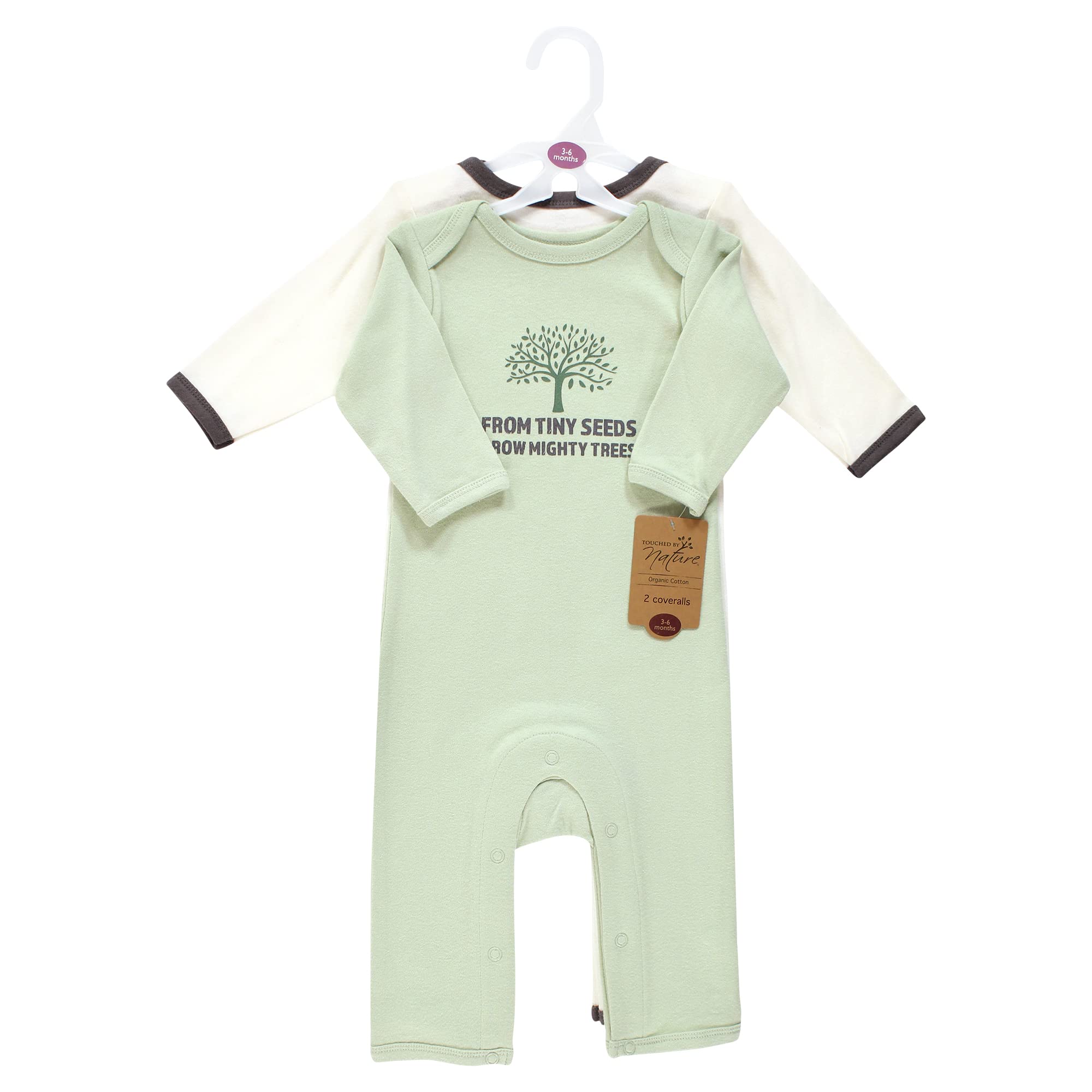 Touched by Nature Unisex Baby Organic Cotton Coveralls, Bee Different, 0-3 Months