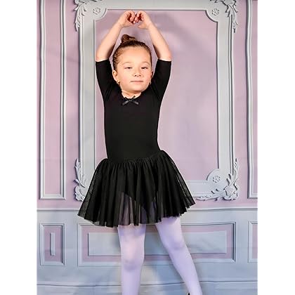 Stelle Puff Sleeve Ballet Leotards for Girls with Sparkly Tutu Skirted Toddler Dance Dress Outfit (Little Kid/Big Kid)