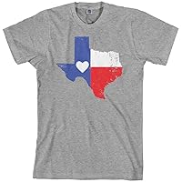 Threadrock Men's Texas State Flag with Heart T-Shirt