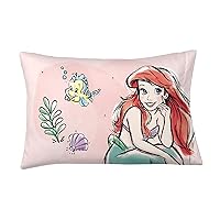 Disney Little Mermaid Ariel Beauty Silky Satin Standard Pillowcase Cover 20x30 for Hair and Skin, (Official) Disney Product by Franco