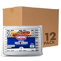 Kingsford Heavy Duty Aluminum Grill Liners | Heavy Duty Grill Liners | Disposable Grilling Liners Prevent Food from Falling Through Grill Grates, 48 Count,Silver