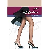 womens Silk Reflections Non Control Top Pantyhose Reinforced Toe 716