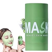 Poreless Green Facial Mask, Green Clay Mask Blackhead Remover, Green Tea Cleansing Solid Mud Mask Stick Smear, Removes Blackheads Green Clay Mask For All Skin Types (1pc)