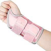 2022 New Updated Carpal Tunnel Wrist Brace, Breathable Wrist Splint for Men & Women, Wrist Brace Night Support with 2 Adjustable Straps, Hand Brace for Tendonitis, Arthritis (Right Hand-Pink, S/M)