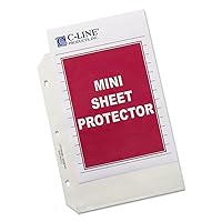 C-Line Top Loading Heavyweight Poly Sheet Protectors, Clear, Mini Size, 8.5 x 5.5 Inches, 50 per Box (62058)