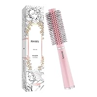 Round Brush for Blow Drying/Styling/Curling/straighten-Styling Round Brush for Bangs/Thin/Short/Curly Hair-1.5 Inch Travel Round Brush for Women&Men(Pink)