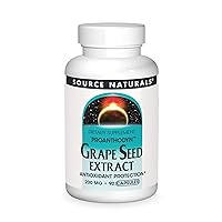 Source Naturals Proanthodyn Grape Seed Extract, Antioxidant Protection, Supports a Healthy Aging Brain*, 200 mg - 90 Capsules