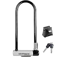 Kryptolok LS Bike U-Lock, Heavy Duty Anti-Theft Bicycle Lock Sold Secure Gold, 12.7mm Long Shackle with Mounting Bracket and Keys, Ultimate Security Lock for Bicycles E-Bikes Scooters