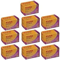 Kodak Kodacolor Gold 200 35mm Color Negative Roll Film, 200 ISO, 36 Exposure, 10-Pack