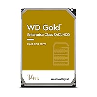 Western Digital 14TB WD Gold Enterprise Class Internal Hard Drive HDD - 7200 RPM Class, SATA 6 Gb/s, 512 MB Cache, 3.5