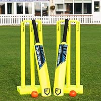 Net World Sports Backyard Cricket Sets | Kwik Cricket | Bats, Stumps, Bails, Balls and A Carry Bag [3 Sizes]