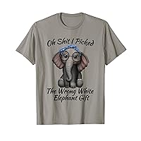 Elephant Oh Shit Funny White Elephant Gifts for Adults Under T-Shirt