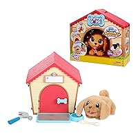 Little Live Pets - My Puppy's Home Interactive Plush Toy Puppy & Kennel. 25+ Sounds & Reactions. Make The Kennel, Name Your Puppy and Surprise! Puppy Appears! Gifts for Kids, Ages 5+