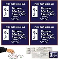 4Pcs Mahjong Cards 2024 Mahjong Card Official Large Print Mah Jong Card Table Game Score Cards for Official Standard Hands and Rules, Mahjong Cards 2024
