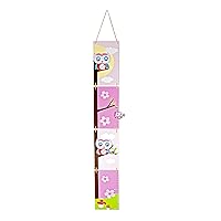 Pink Owl Design Height Growth Chart for Girls Bedroom or Nursery - CM Measurements