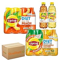 Lipton Diet Pineapple Mango/Diet Peach Iced Tea Plastic Bottle 16.9 fl oz 24 Pack by QUALITATT 10
