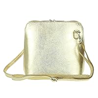 Girly Handbags Womens Metallic Genuine Leather Cross Body Shoulder Bag