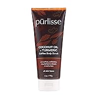 purlisse Coconut Oil Coffee + Turmeric Coffee Body Scrub: Cruelty-free & clean, Paraben & Sulfate-free, Gentle exfoliant, Anti-inflammatory |6oz