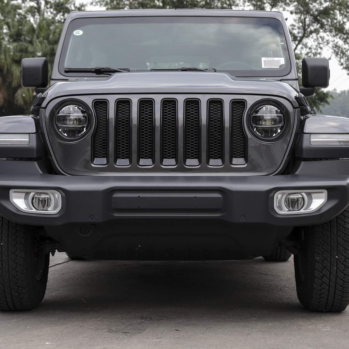 Mua JeCar Front Grill Inserts & Headlight Cover Kit Compatible with Jeep  Wrangler 2018-2022 JL & Unlimited, Black trên Amazon Mỹ chính hãng 2023 |  Giaonhan247
